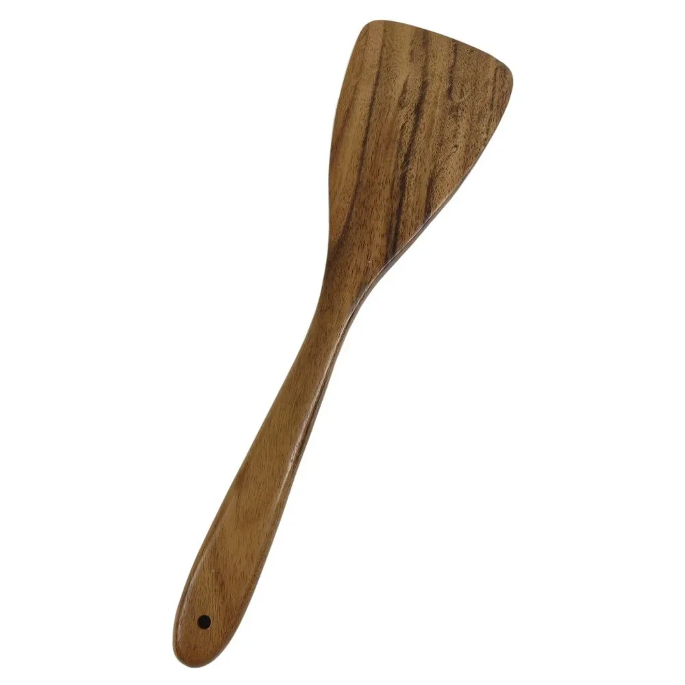 Oussum Cooking Kitchen Utensils Wood 6 Spoons Set Acacia Wooden Spoons & Holder